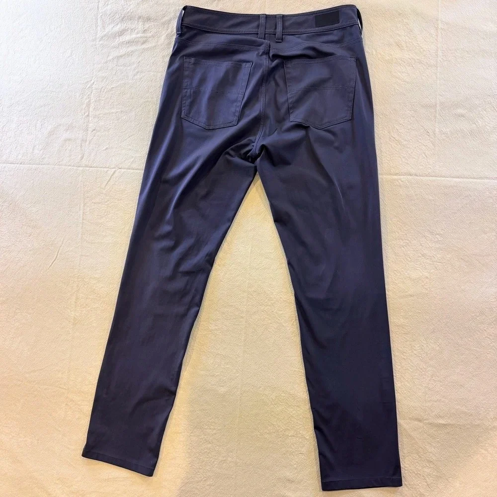 Rhone Commuter Pants Mens 38x30 Navy Flex Knit Performance 5 Pocket Stretch